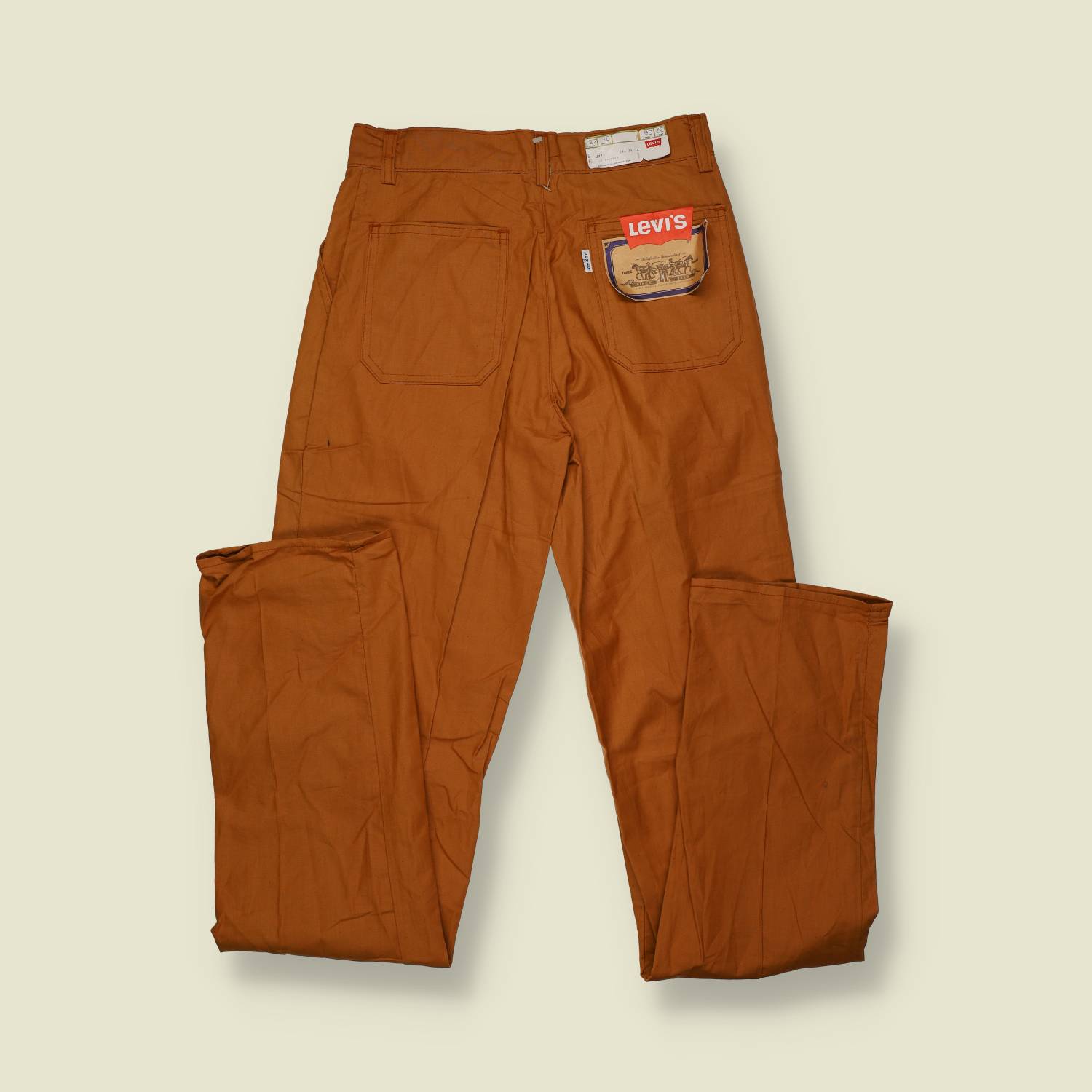 1970s | Levi’s | Deadstock | Lightweight Chino Trousers | Brown – w27