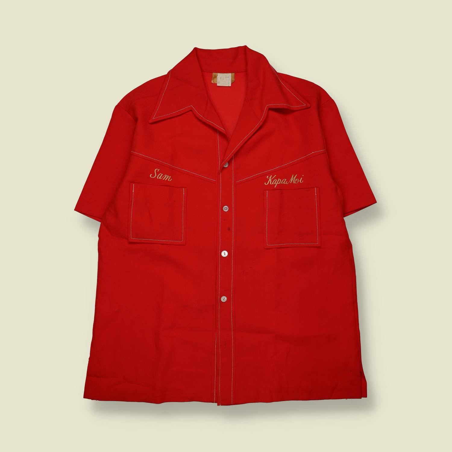 1970s | Unbranded | Patterned Polyester Shirt – XXL