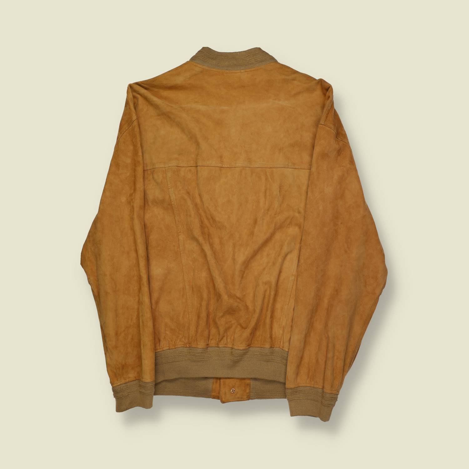 1970s | Suede Leather Cardigan Jacket | Tobacco Brown – XL