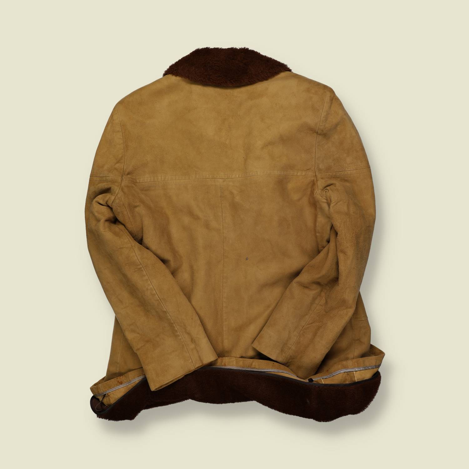 1960s | Lakeland | Suede Leather Ranch Coat | Made in USA | Tan / Brown – L