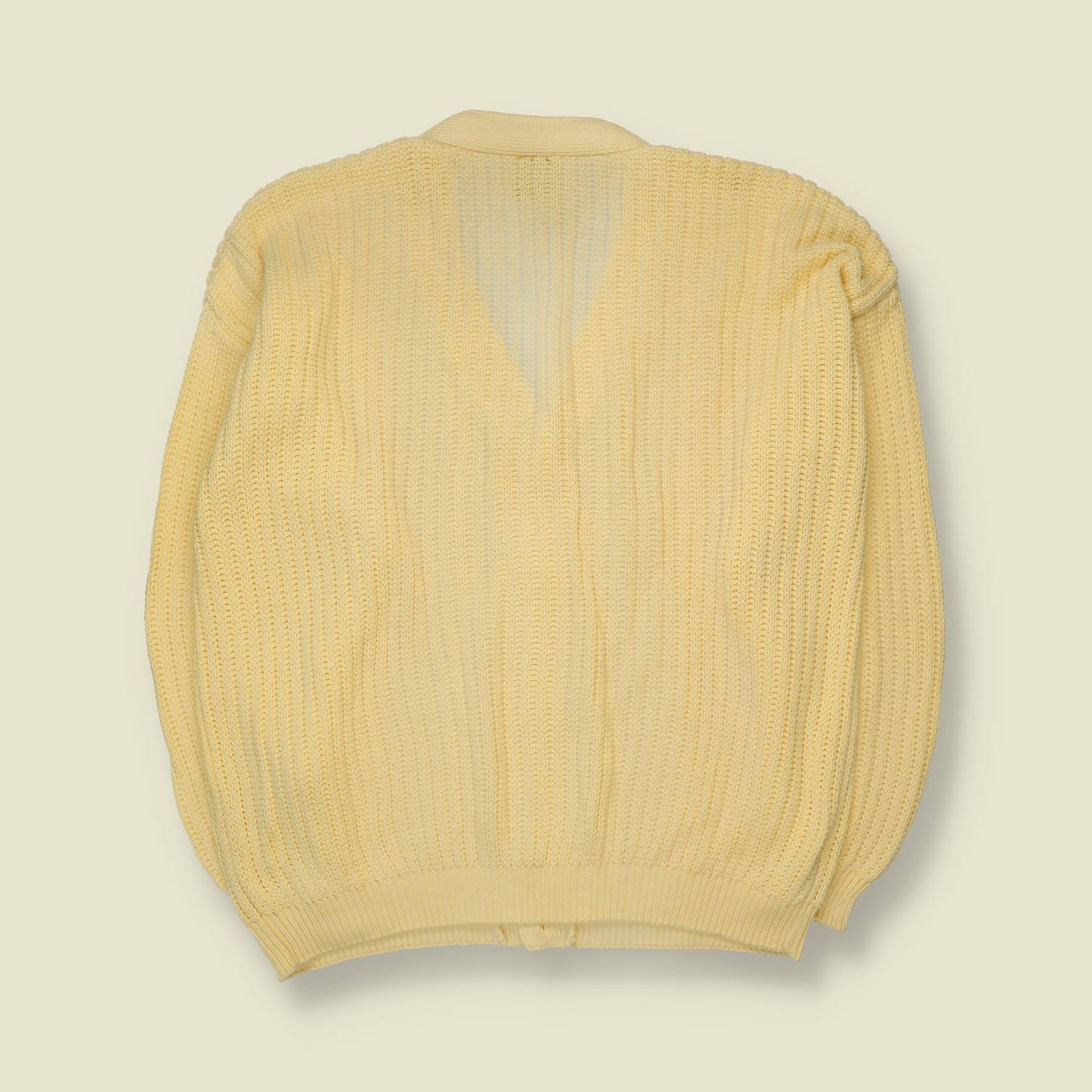 1980s | Cardigan | Yellow - 3XL
