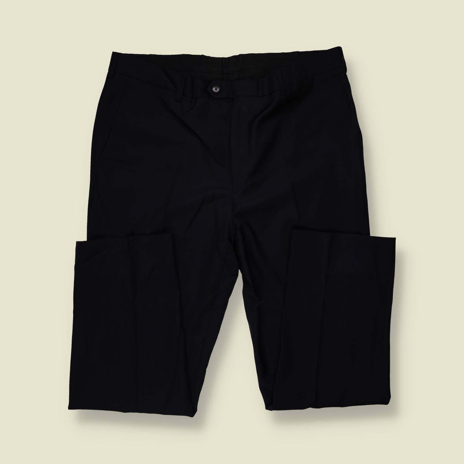 1990s | Three-Button Suit | Black - L