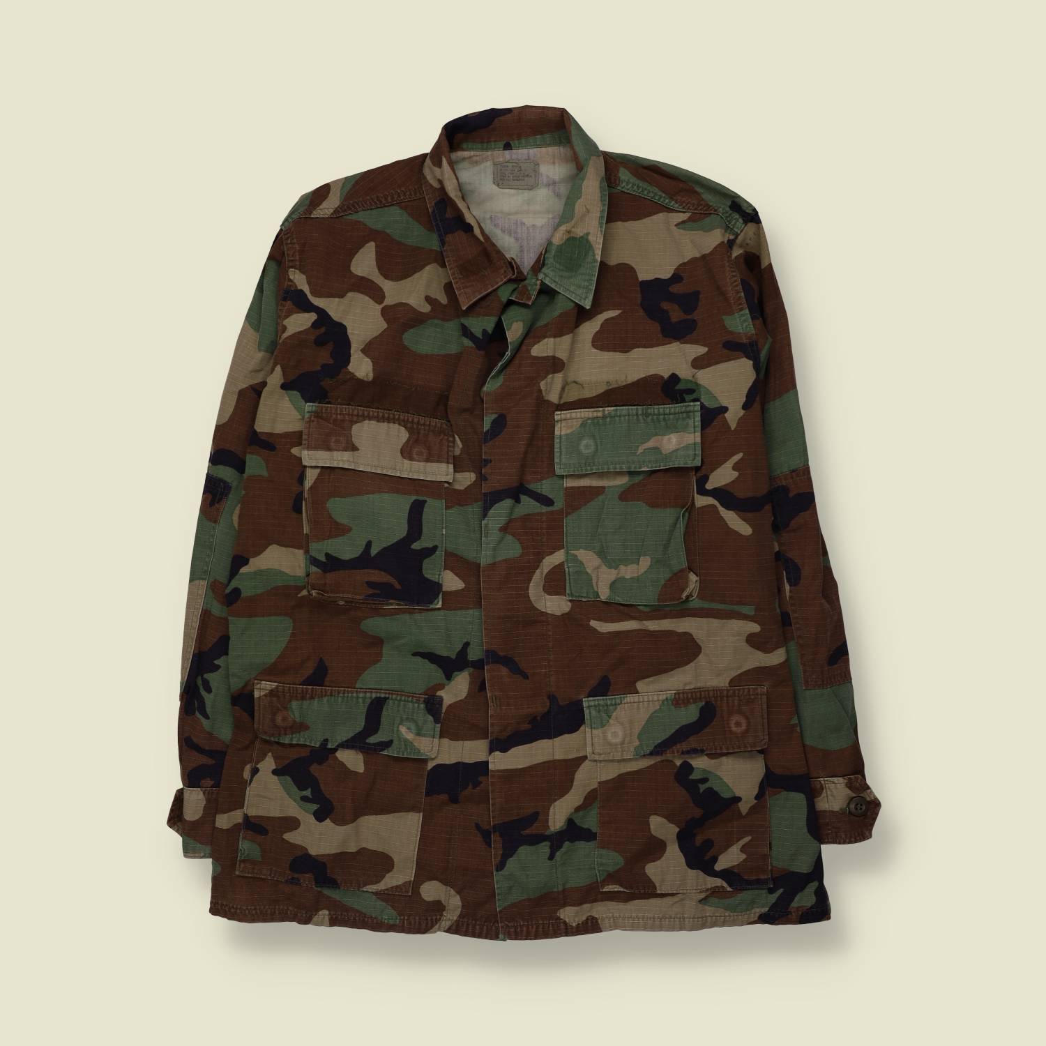 2001 | US Army | Woodland Camo BDU Shirt Jacket - L