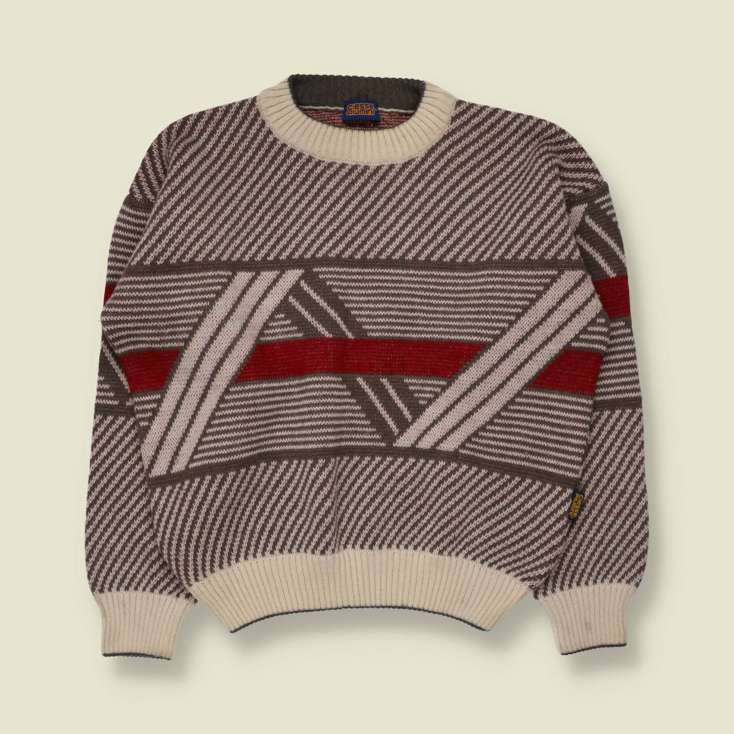 1980s | Giessa Piumini | Knit Jumper | Cream Brown - L