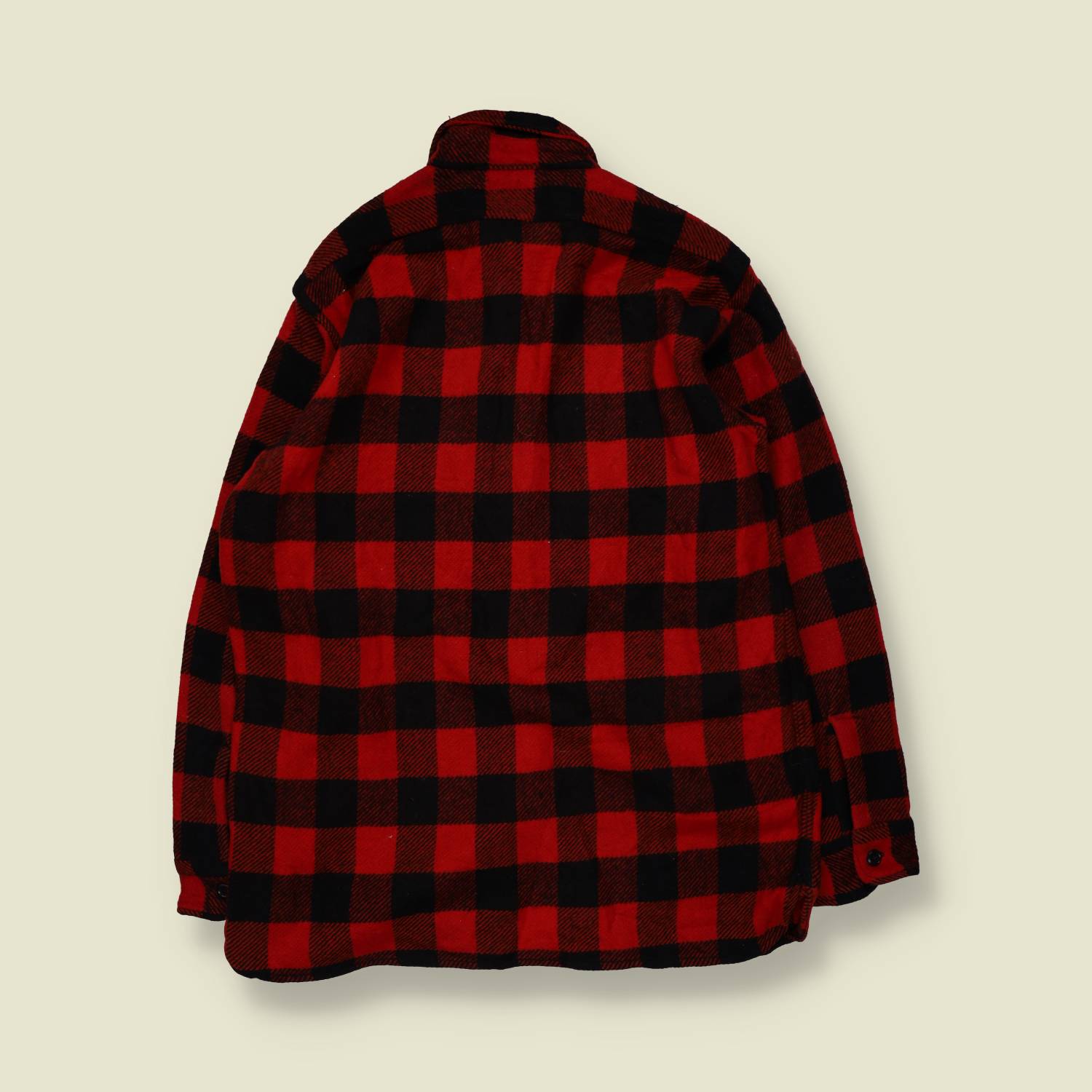 1950s | King Kole | Mackinaw Shirt | Red Black Buffalo Check - S