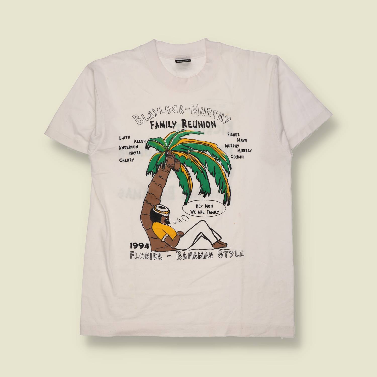 1990s | Fruit of the Loom | Blaylock-Murphy Family Reunion T-Shirt | White - XS