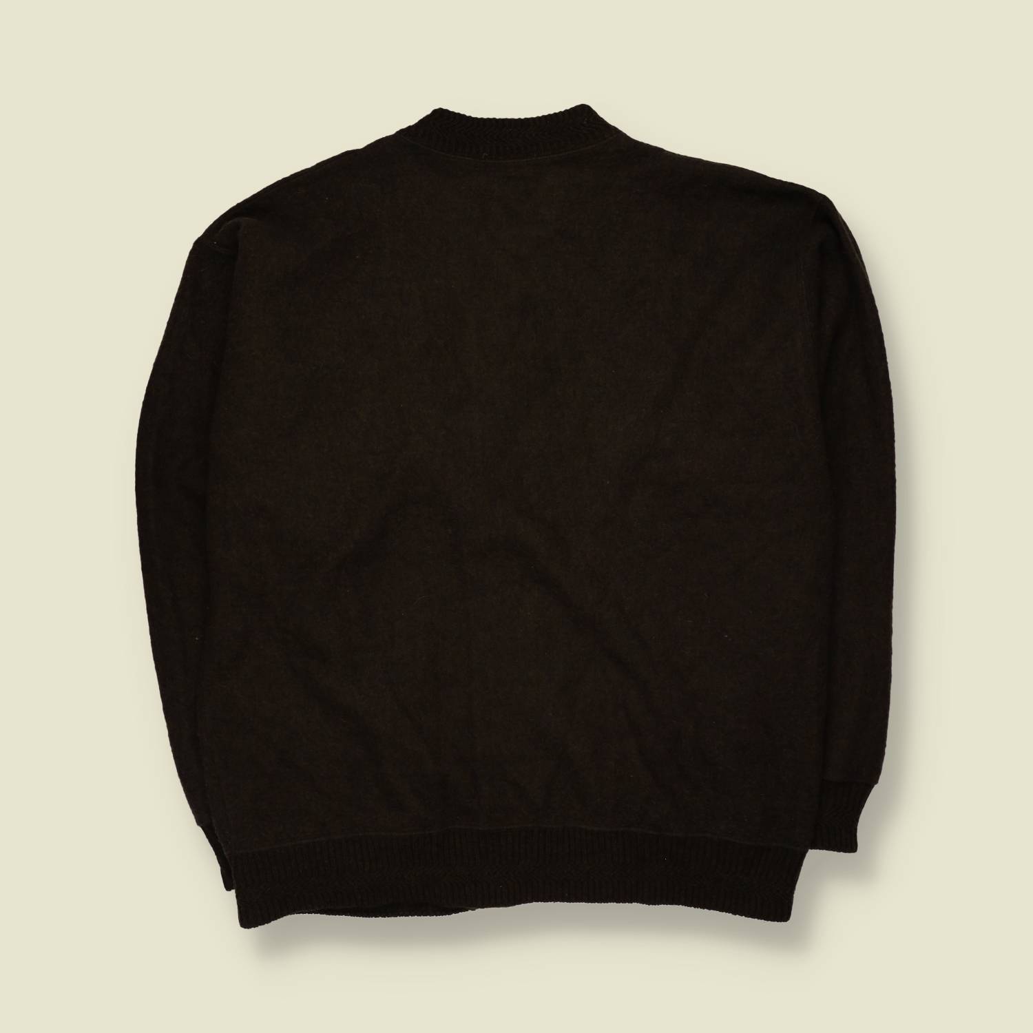 1980s | Lucnou | Cardigan | Dark Brown | Made in Italy - XL
