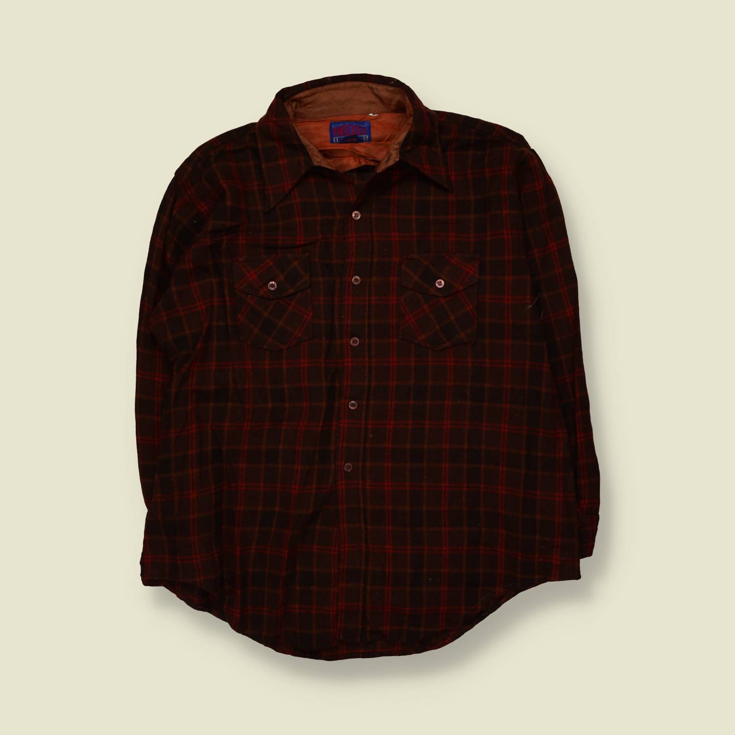 1980s | Ponderosa | Shirt | Dark Brown/Red Plaid - 3XL