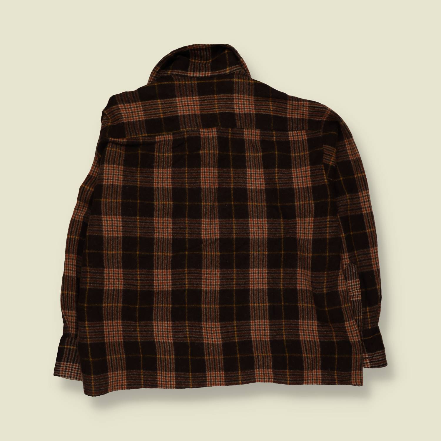 1980s | Big Bear | Shirt | Dark Brown/Rust Plaid - XL
