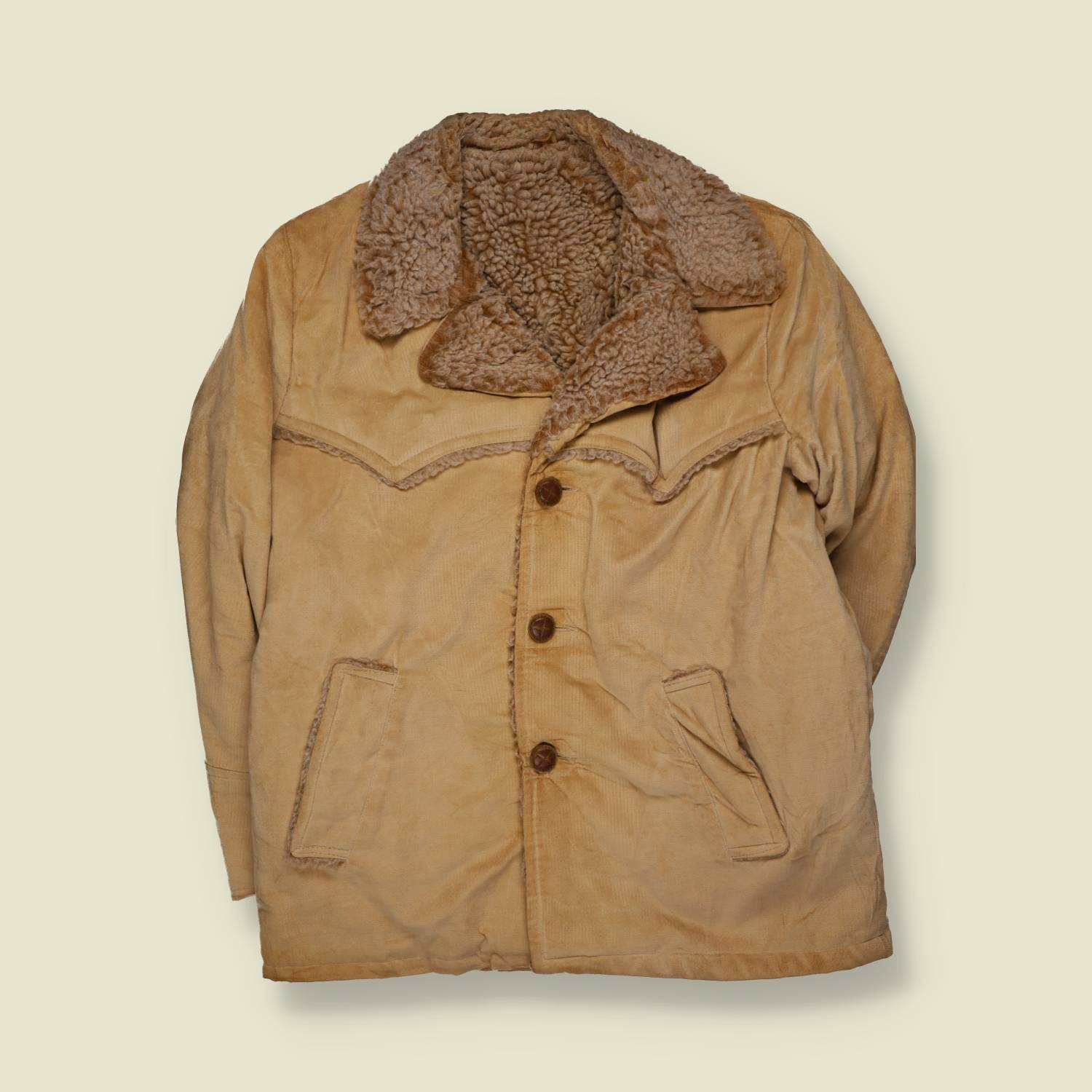 1960s | Western Corduroy Jacket | Tan - XL