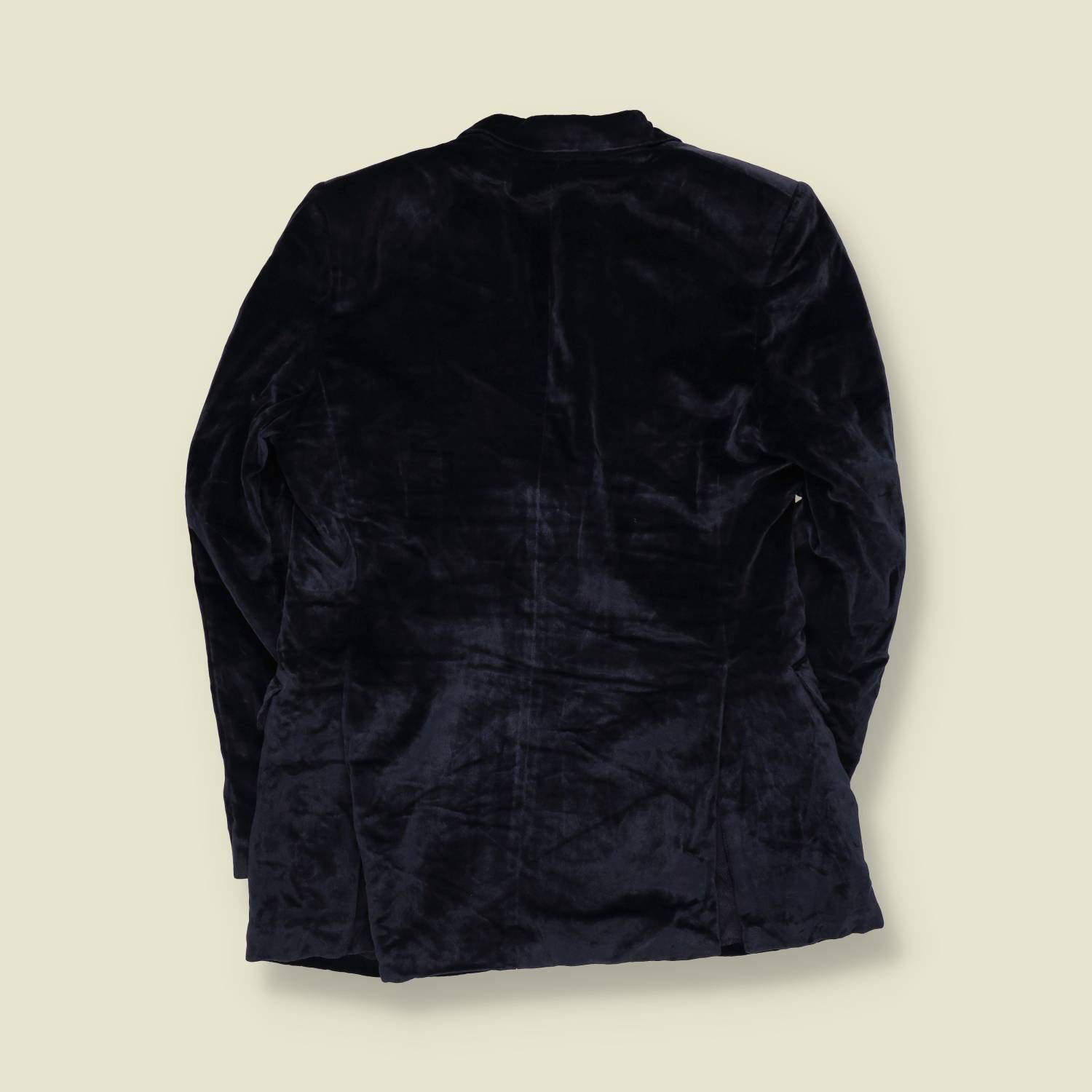 1990s | El Corte Inglés | Velvet Blazer | Navy - S