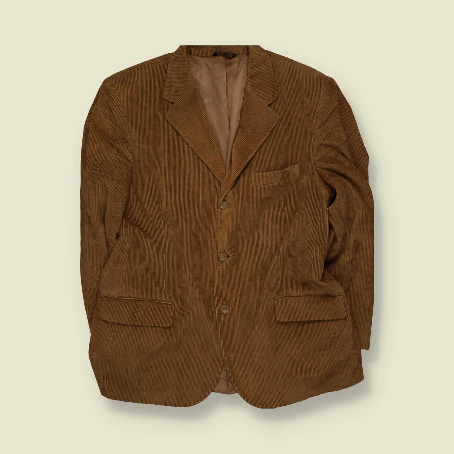 1990s | Club | Corduroy Blazer | Tan | Made in Italy - XL