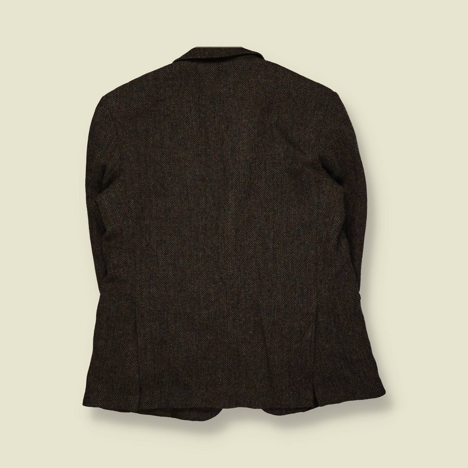 1980s | Harris Tweed | Blazer | Dark Brown - XL