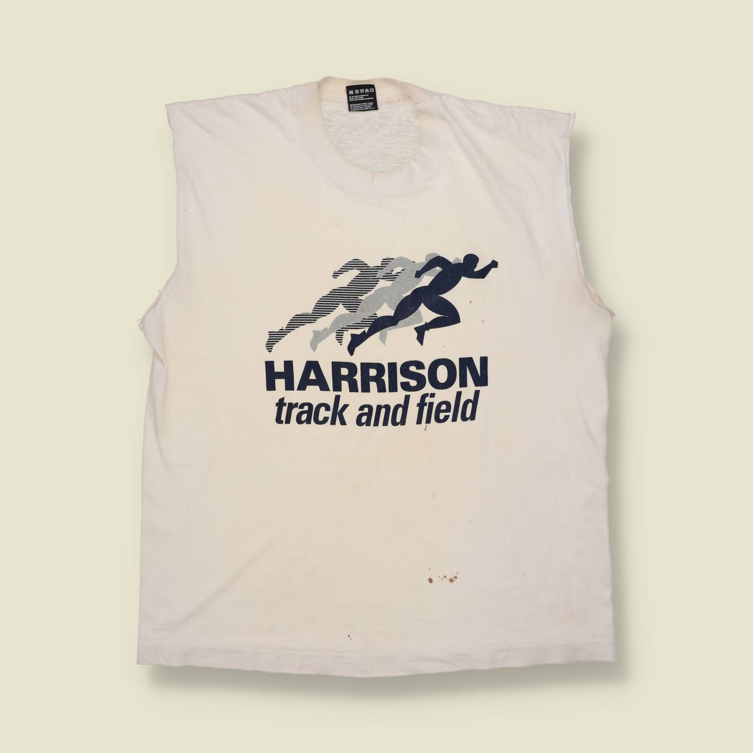 1980s | Fruit of the Loom | Harrison Track and Field Vest | White - L