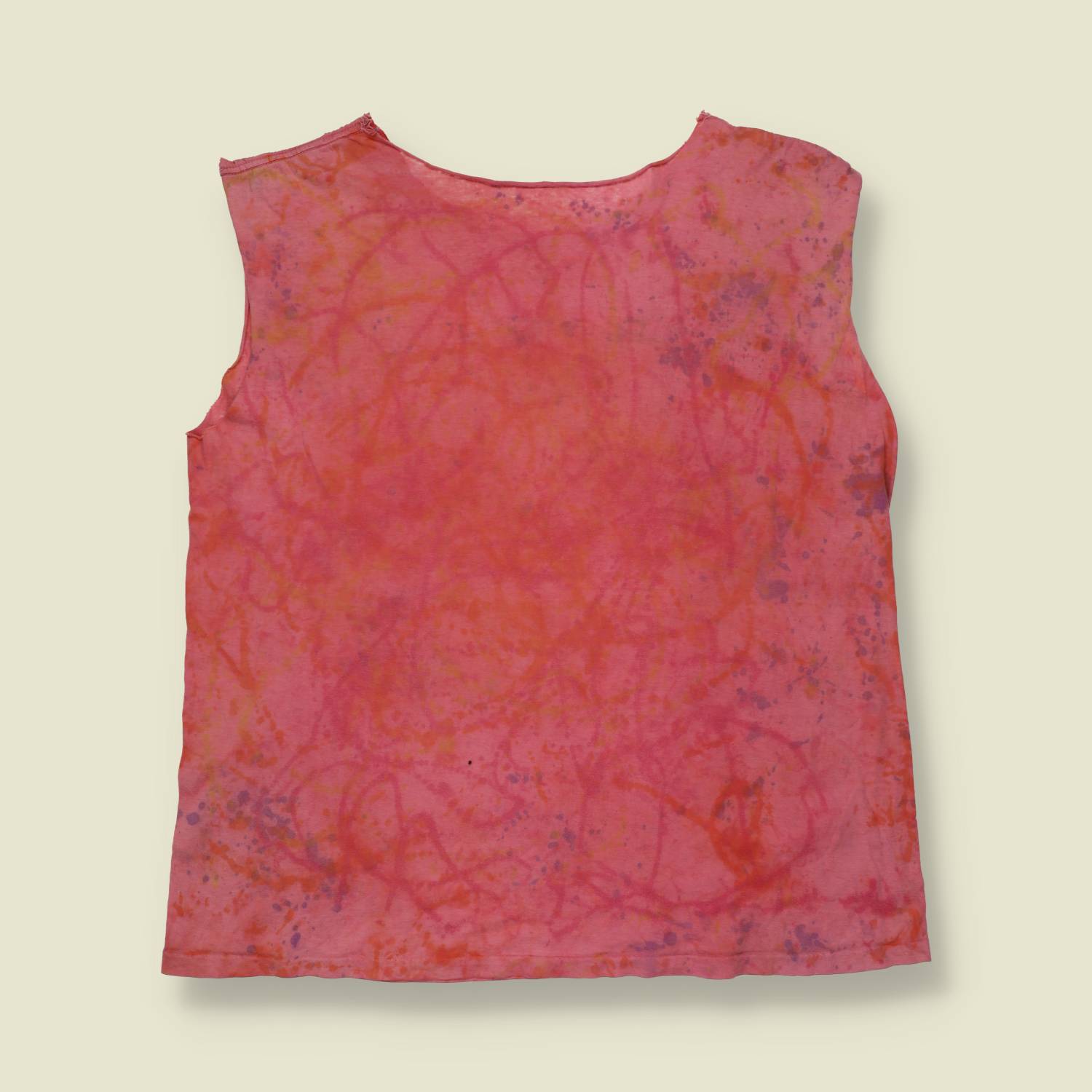 1990s | Taz Rebel Rider Vest | Pink Acid Wash - XXL