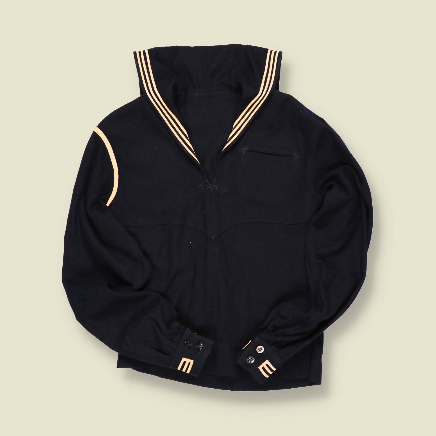 1940s | U.S. Navy | Wool Sailor Jumper – Dark Navy – XS