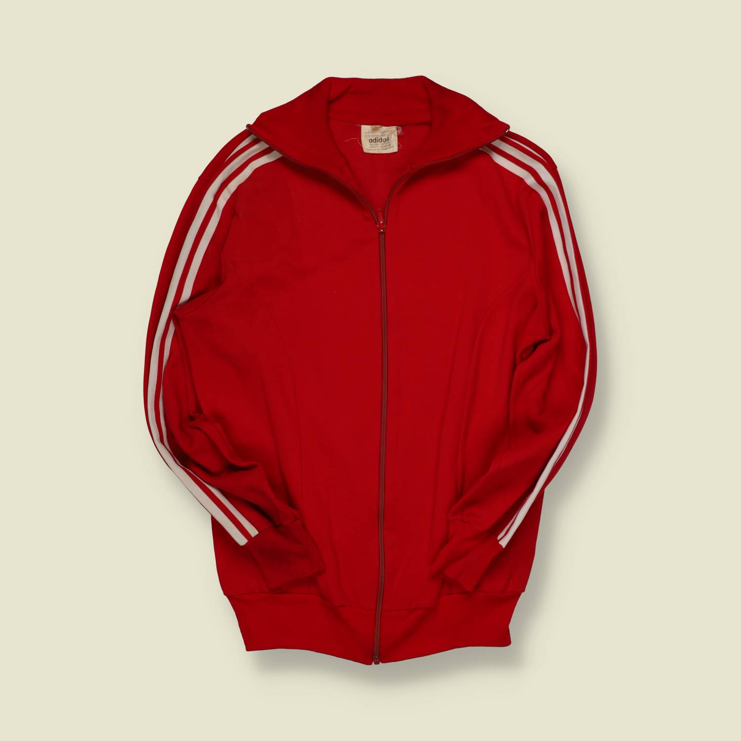 1970s | Adidas | Three-Stripe Track Top – Red/White – M - XS/S