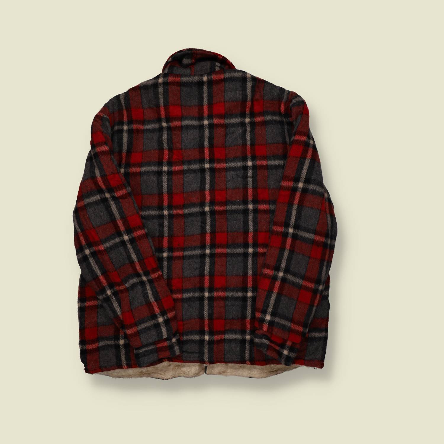 1960s | Brush Fire | Wool Hunting Jacket – Red & Grey Plaid - M/L