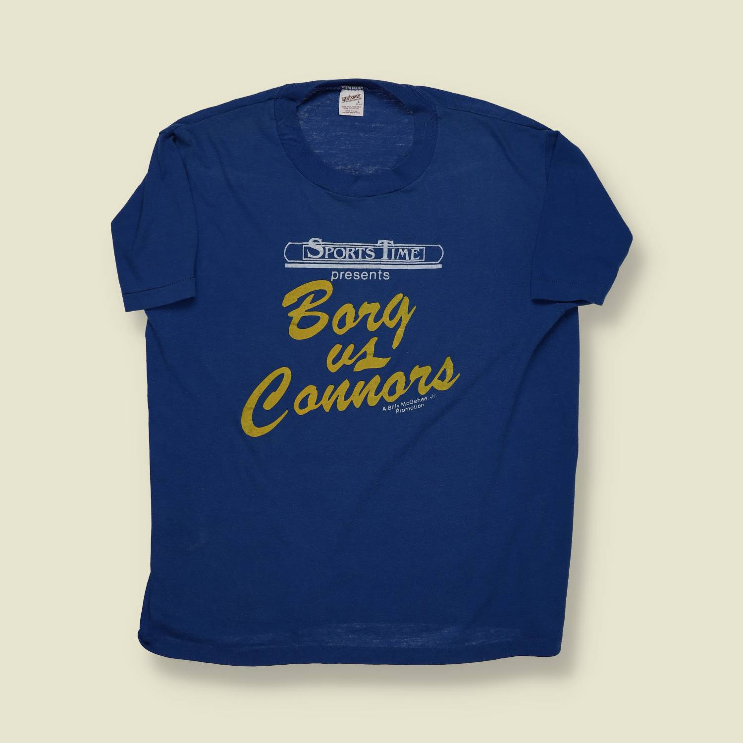 1970s | SportsTime | Borg vs Connors Tennis Tee – Blue - S