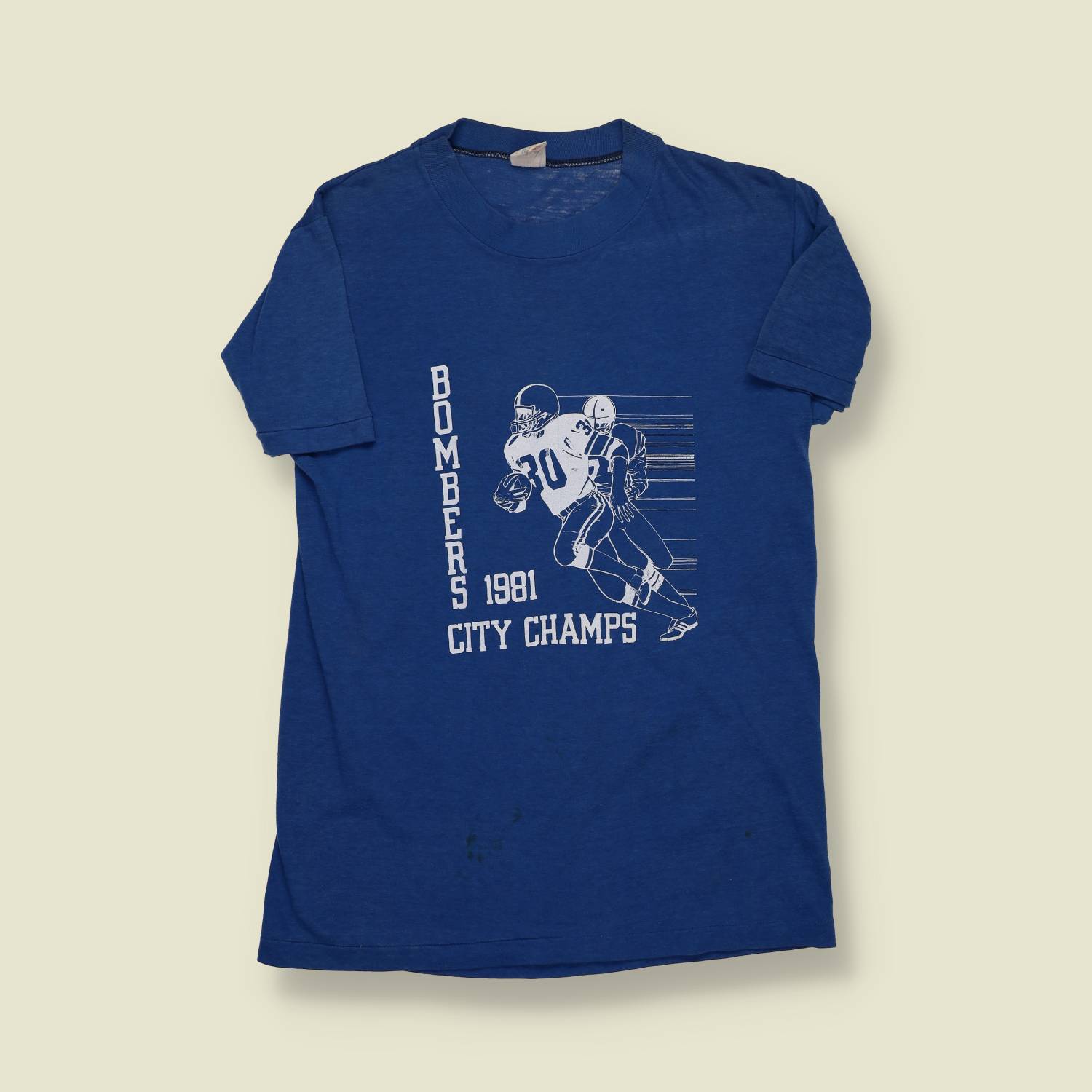 1981 | Sportswear | Bombers City Champs Football Tee – Blue - XXS