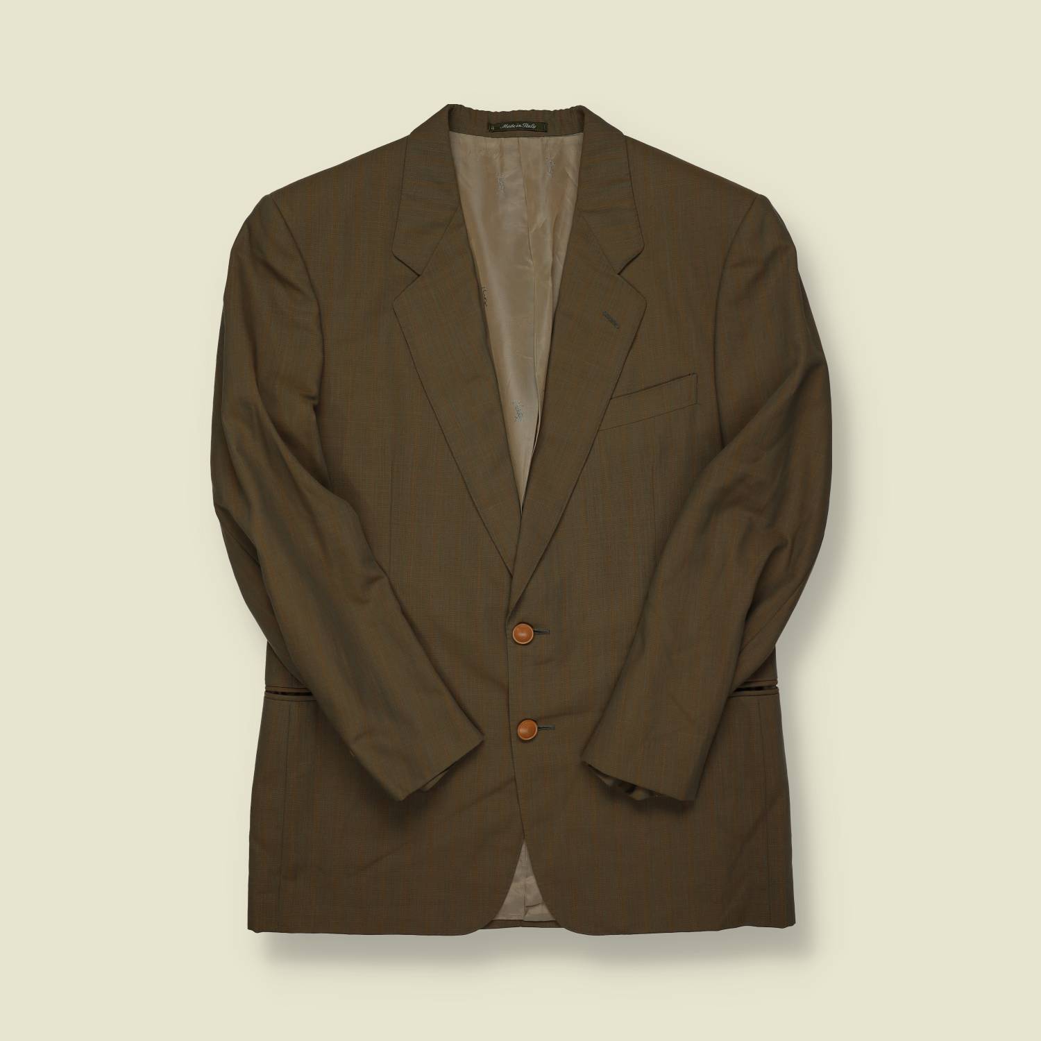 1980s | Yves Saint Laurent | Tailored Blazer – Olive Brown - S