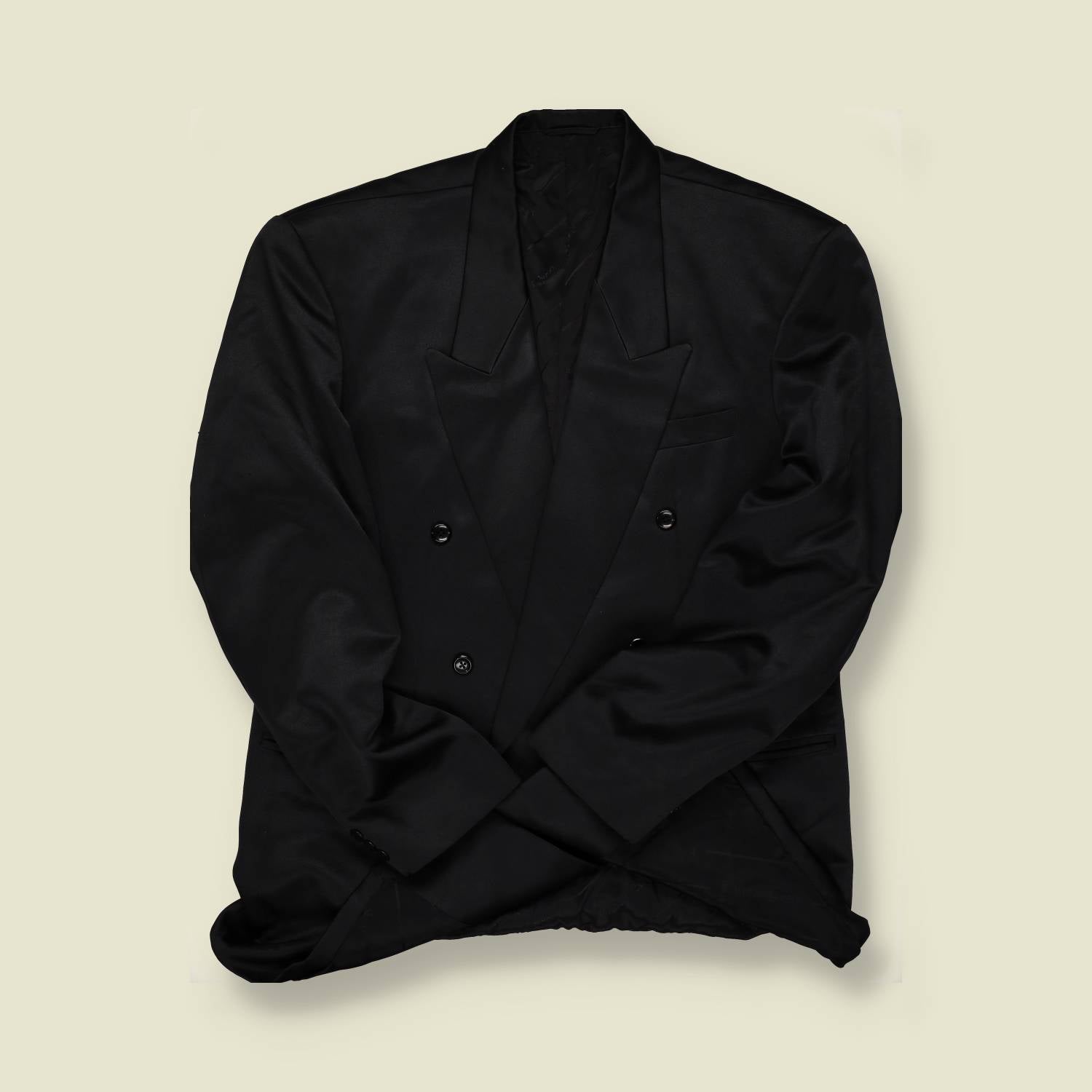 1980s | Yves Saint Laurent | Double-Breasted Blazer – Black - M