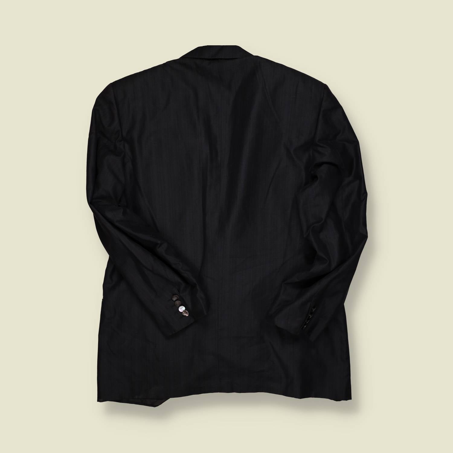 1980s | Yves Saint Laurent (Made in Italy) | Double-Breasted Blazer – Black - M