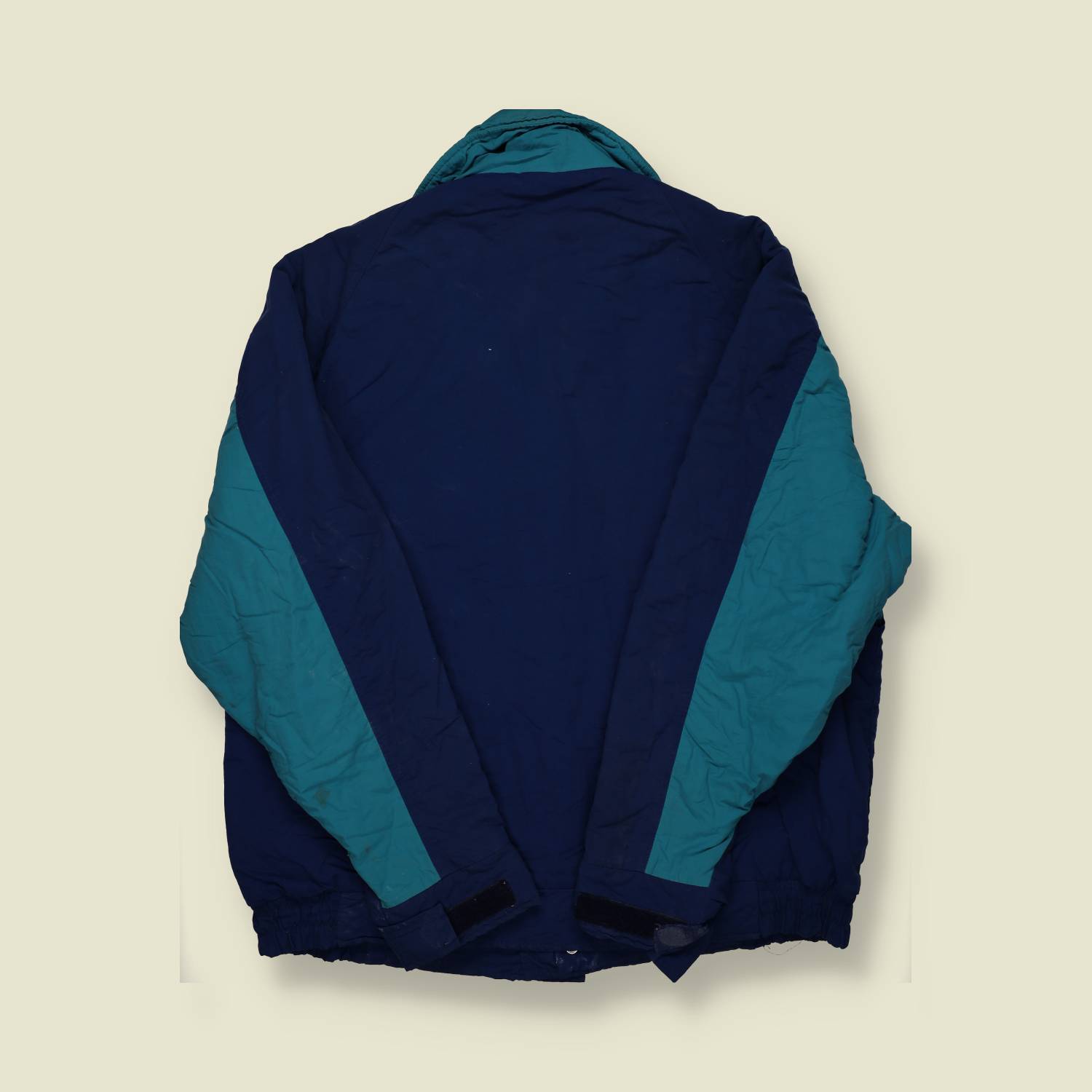 1990s | Woolrich | Colour-Block Puffer Jacket – Teal/Navy - L