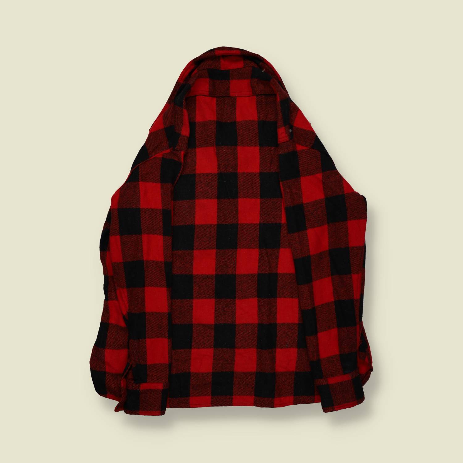 1970s | King’s Road | Buffalo Plaid Wool Shirt – Red/Black - M/L
