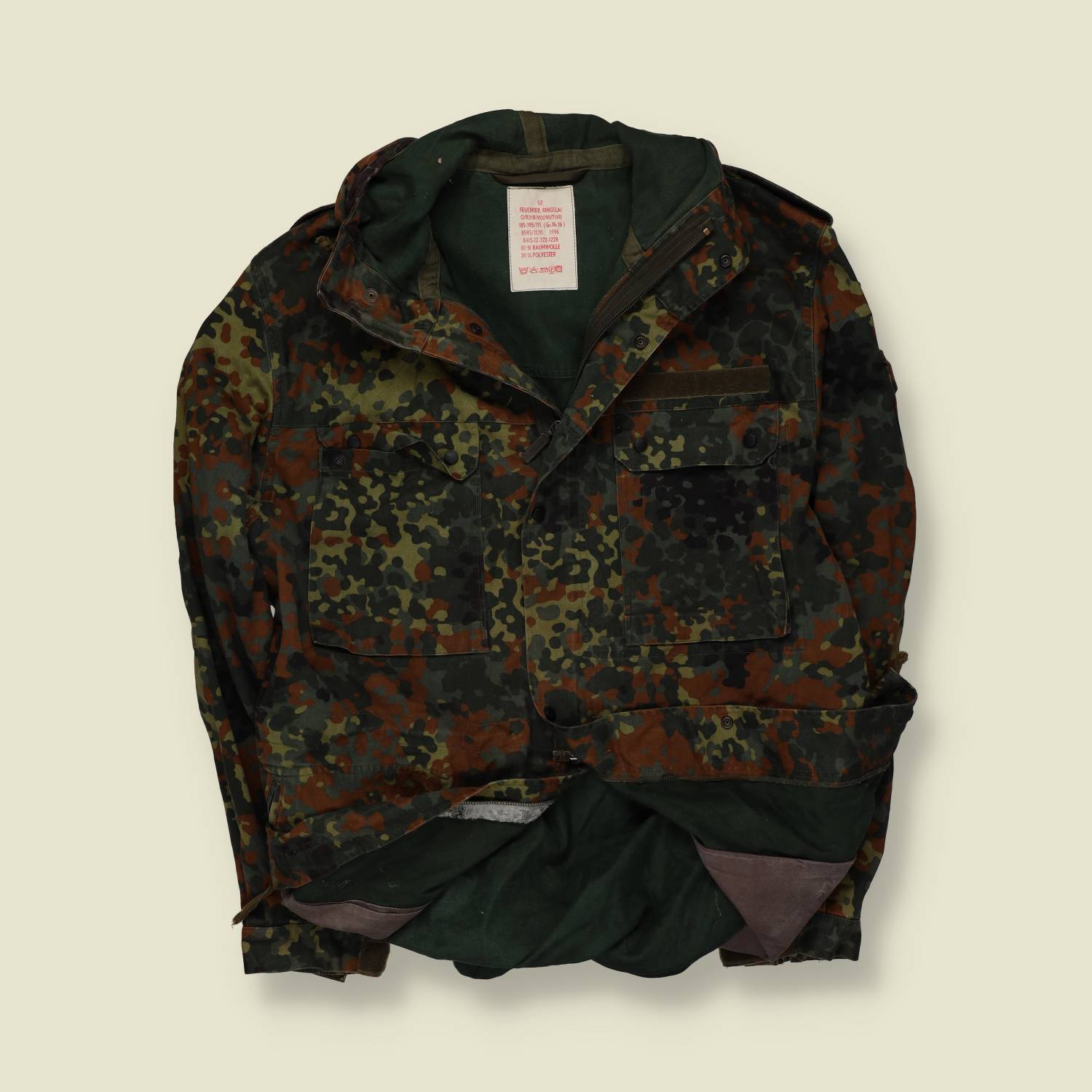 1996 | German Bundeswehr | Flecktarn Field Jacket | Camouflage - XXXXXL