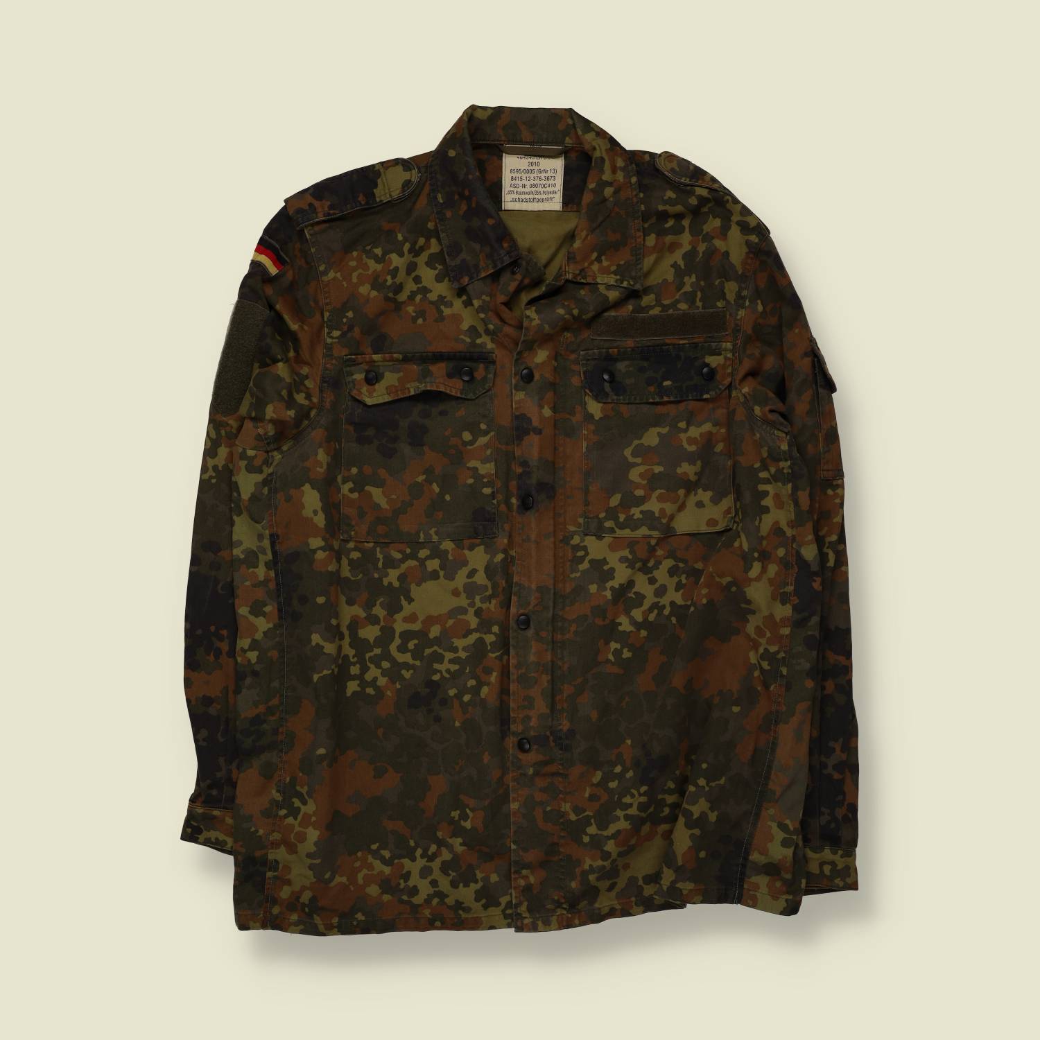 2010 | German Military | Flecktarn Field Shirt | Camouflage - XL