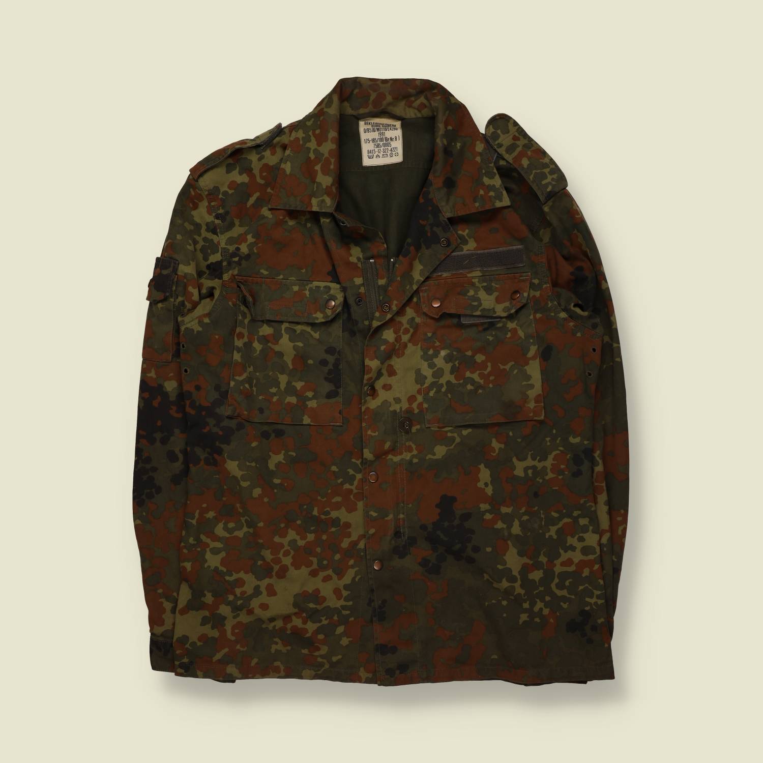 1991 | German Military | Flecktarn Field Shirt | Camouflage - XL