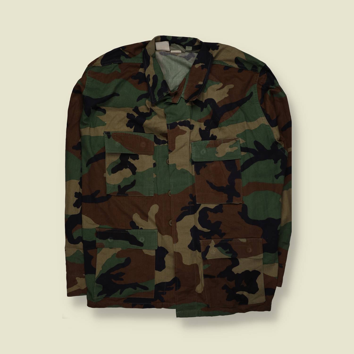 1990s | US Style Camo Shirt | Woodland Camouflage - XXXXXL