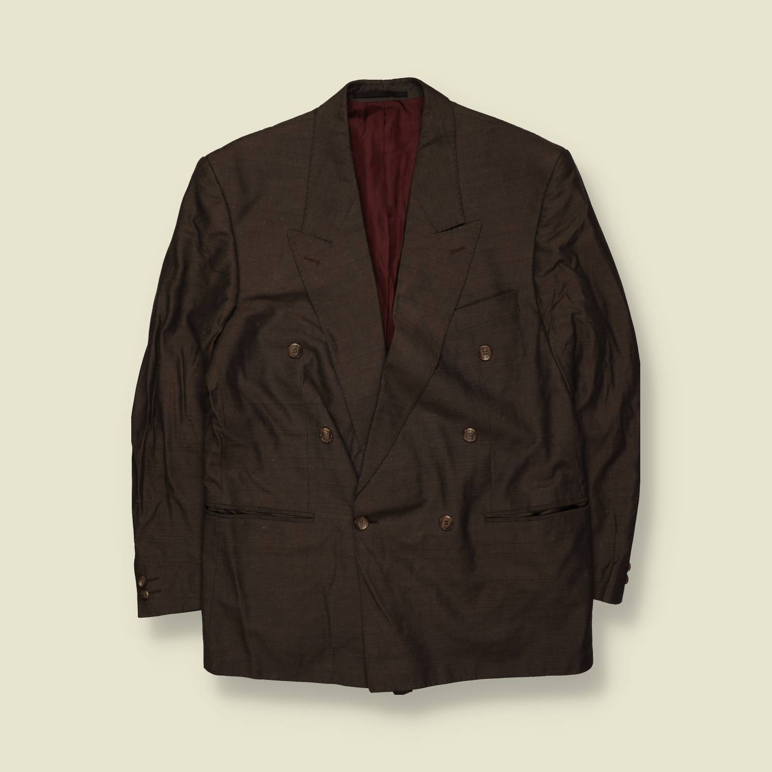 1980s | Two-Piece Suit | Dark Brown - L
