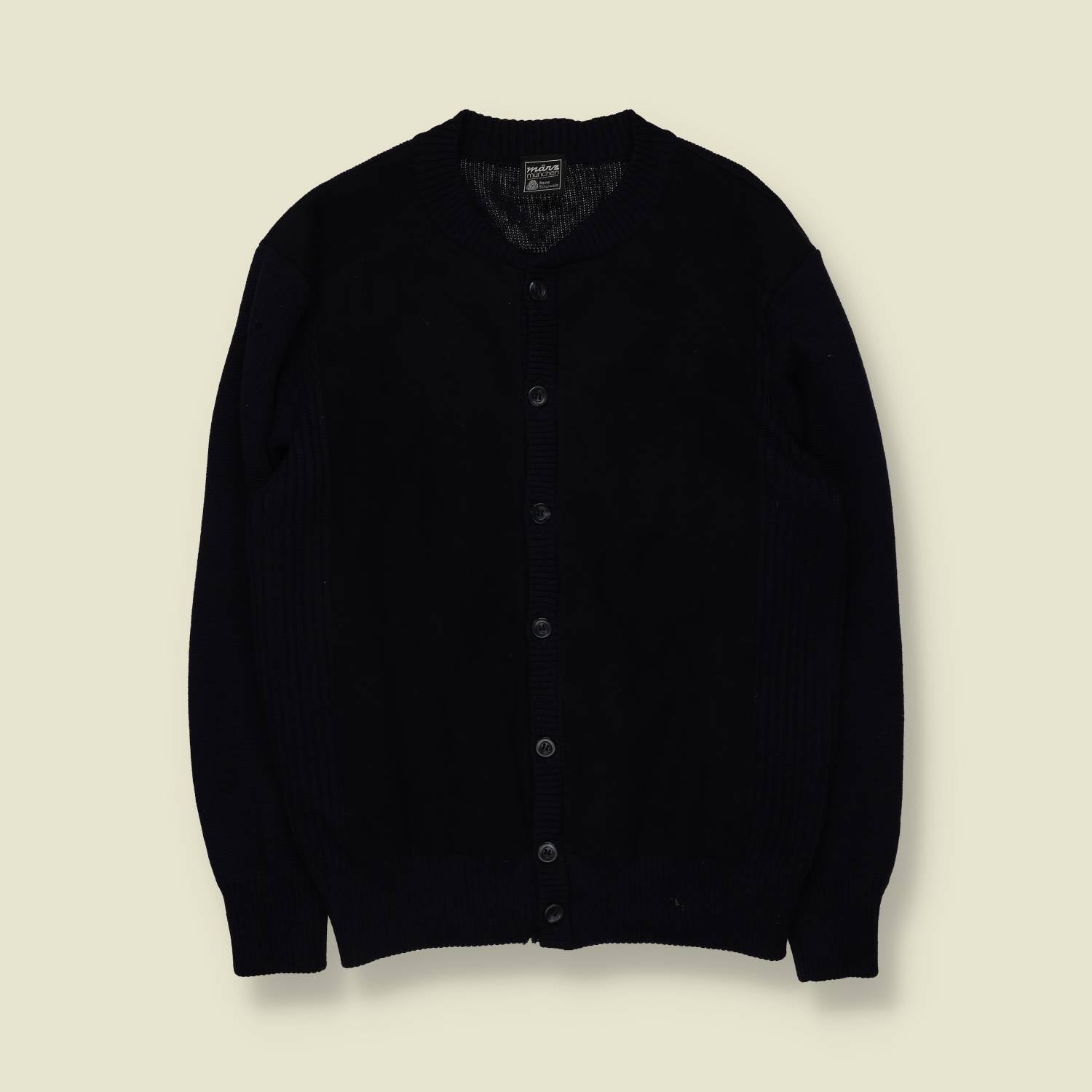 1970s–1980s | Reine Schiller Made In West Germany | Knit Cardigan | Navy - M