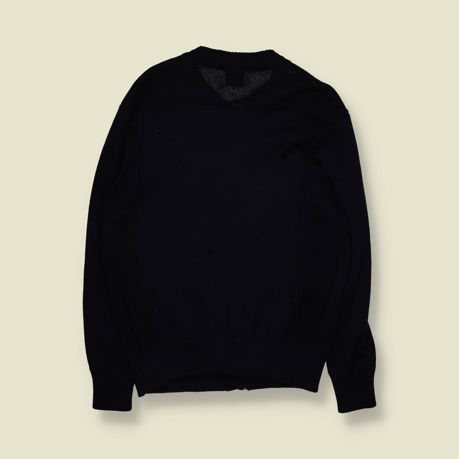 1970s–1980s | Reine Schiller Made In West Germany | Knit Cardigan | Navy - M