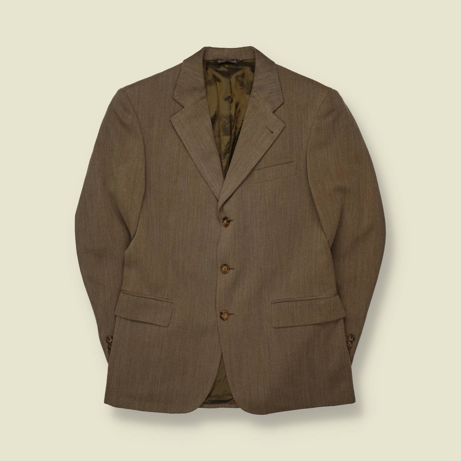 1980s | Norton & Wilar | Tailored Blazer | Brown | Made In Italy - S