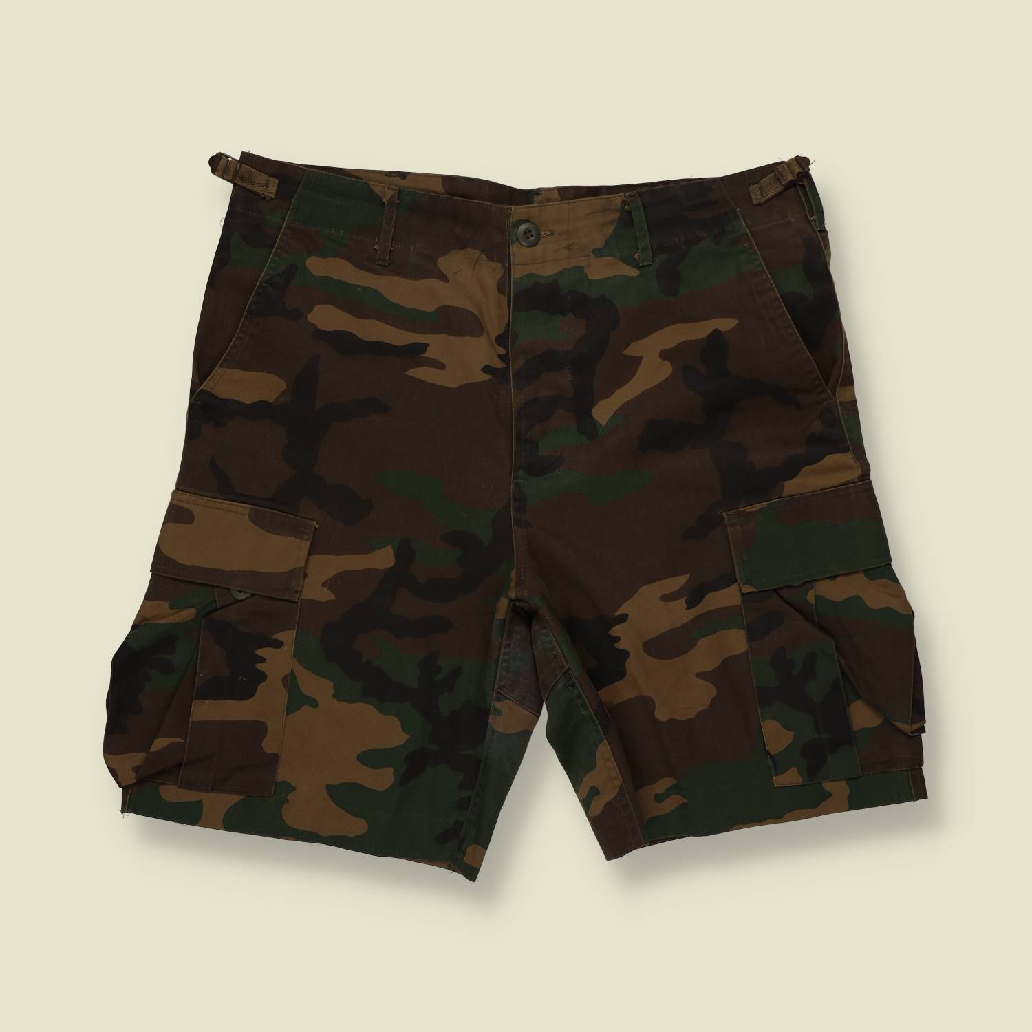 1980s | Military Cargo Shorts | Camouflage - w36