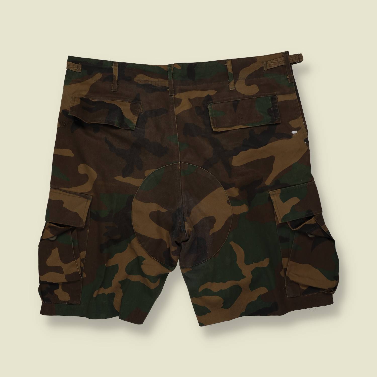 1980s | Military Cargo Shorts | Camouflage - w36