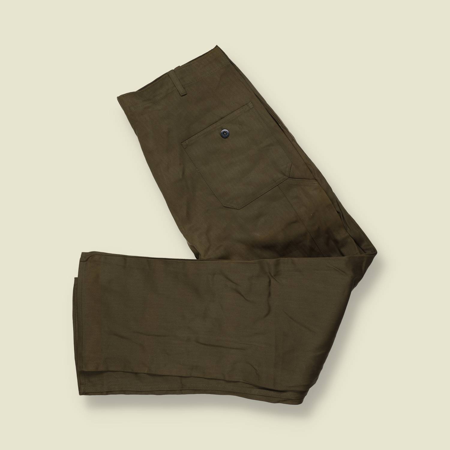 1980s | German Military | Fatigue Trousers | Olive - w30