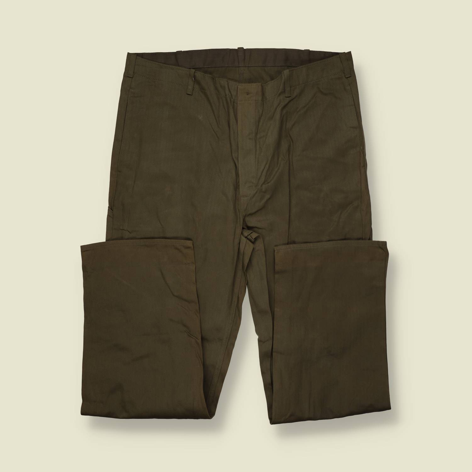 1980s | German Military | Fatigue Trousers | Olive - w30