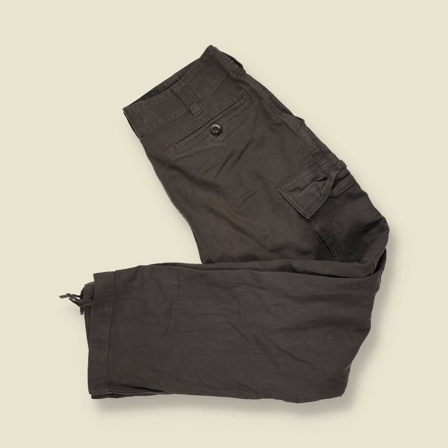 1980s | Military Cargo Trousers | Olive - w30