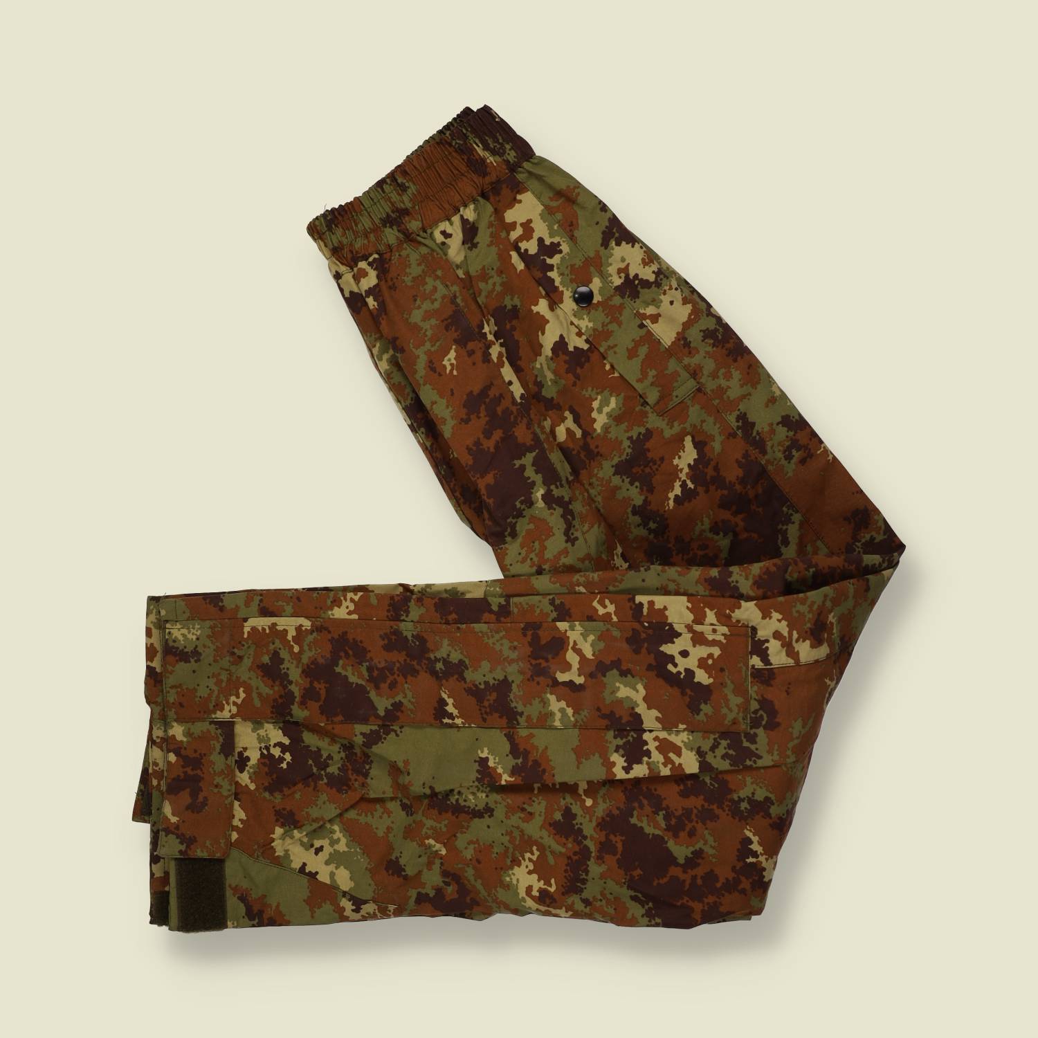 1990s | Italian Military | Waterproof Trousers | Camouflage - w30-32