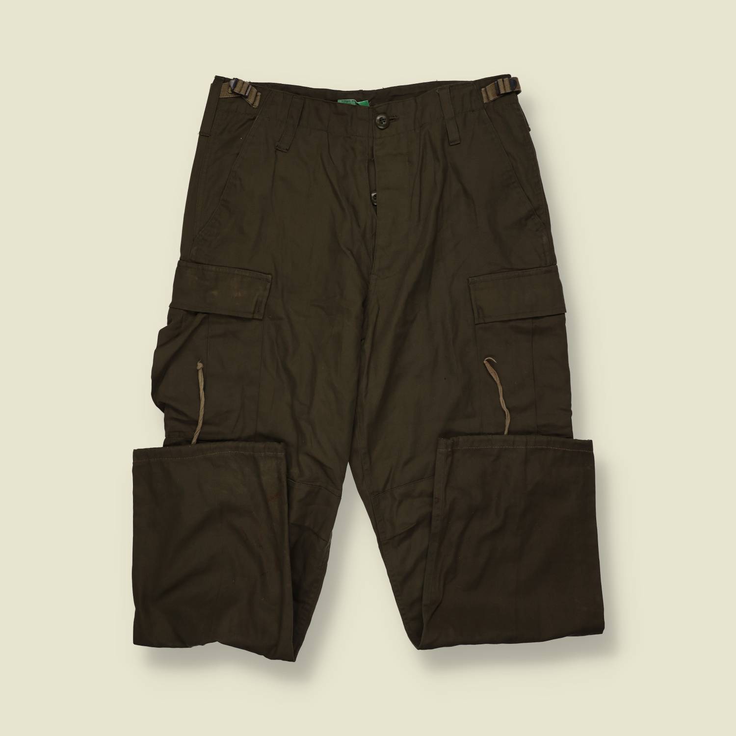 1990s | Military Cargo Trousers | Olive - w32