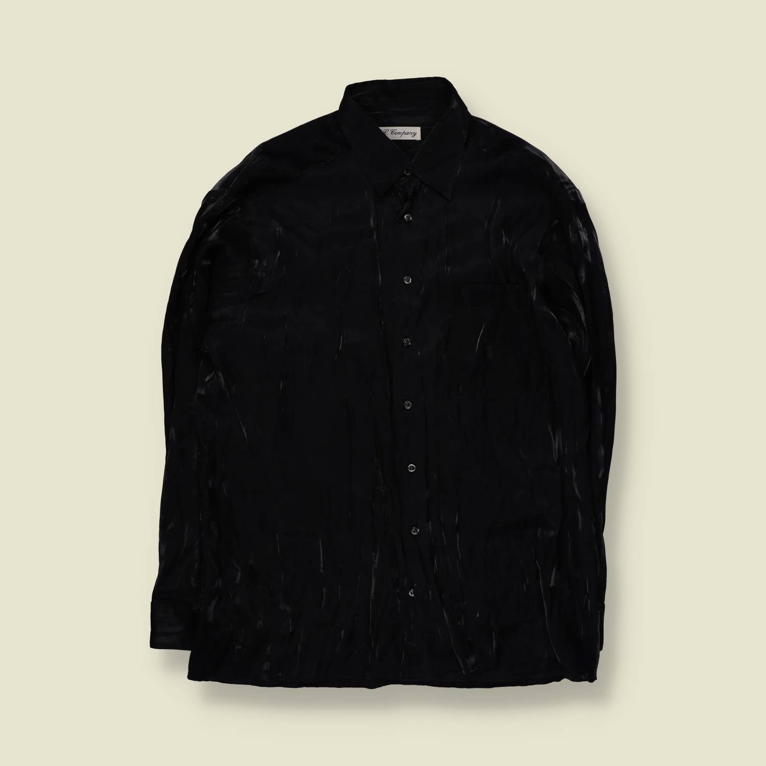 1990s | GL Company | Shimmery Shirt | Black - L