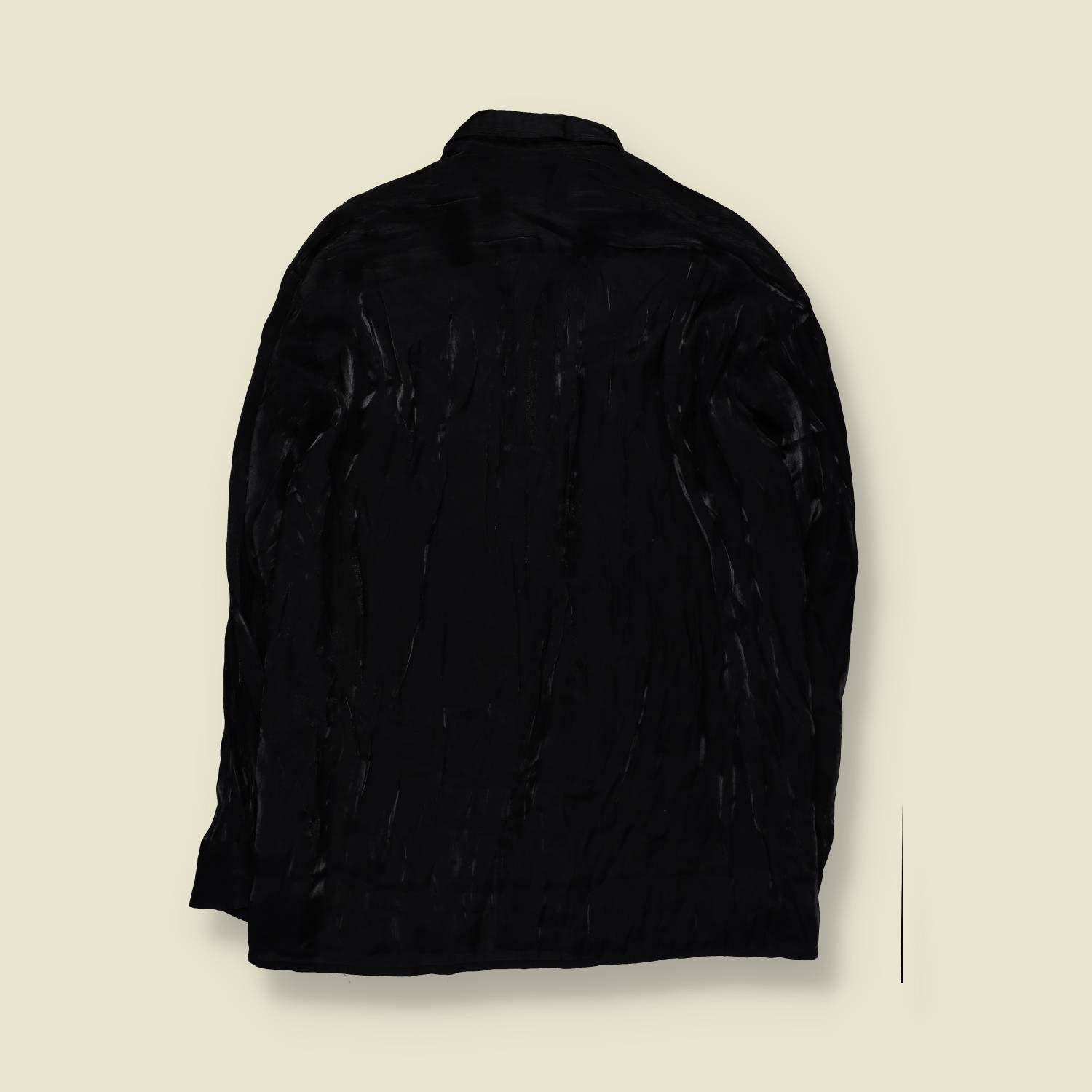 1990s | GL Company | Shimmery Shirt | Black - L