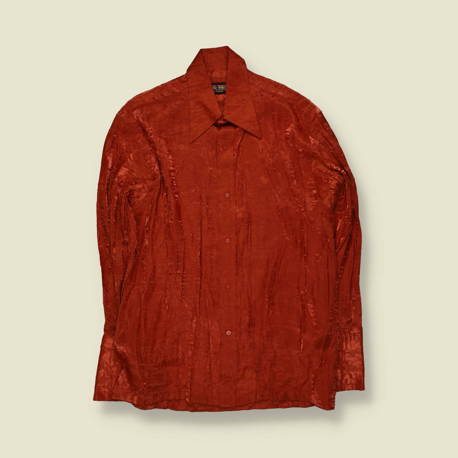 1990s | Tyre Tex | Shimmery Shirt | Red - M