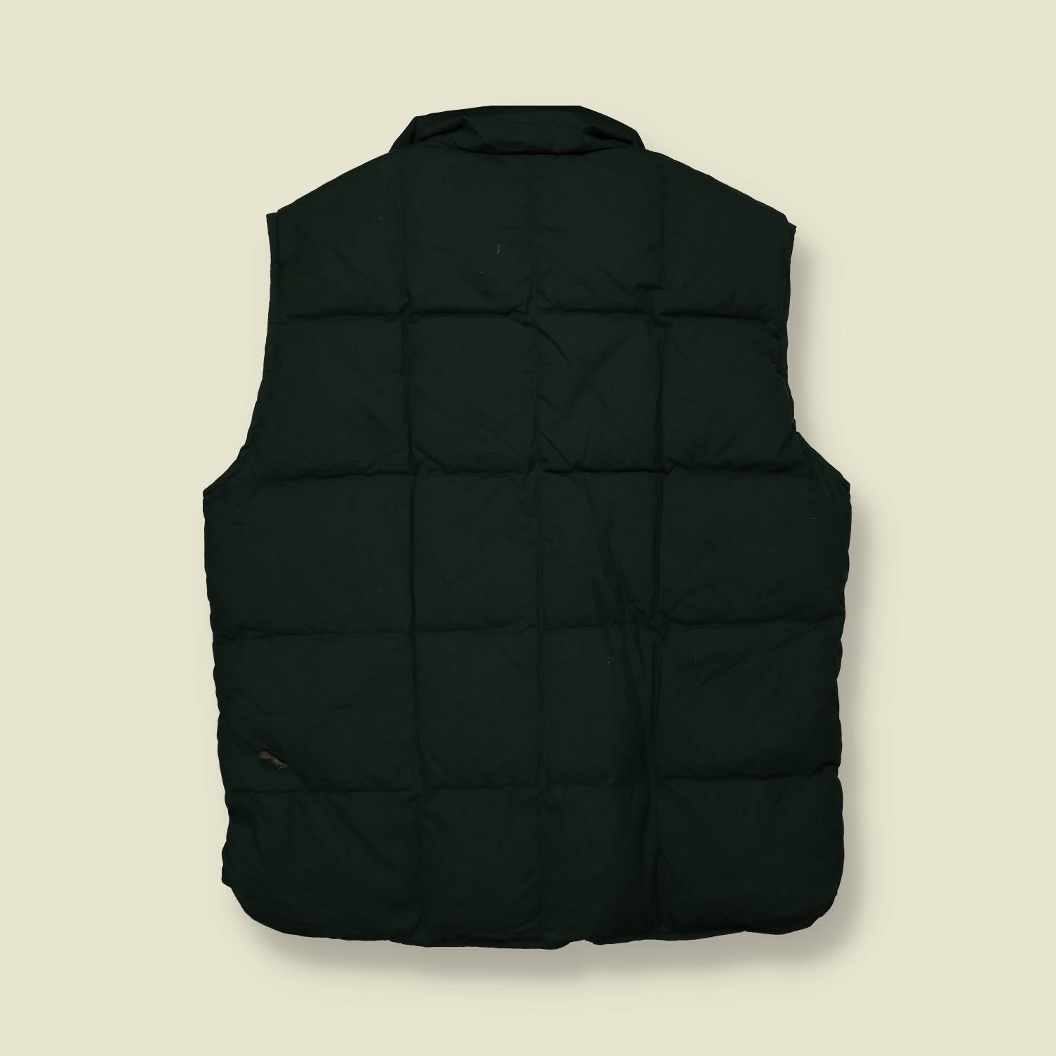 1990s | Eddie Bauer | Quilted Gilet | Forest Green – XL