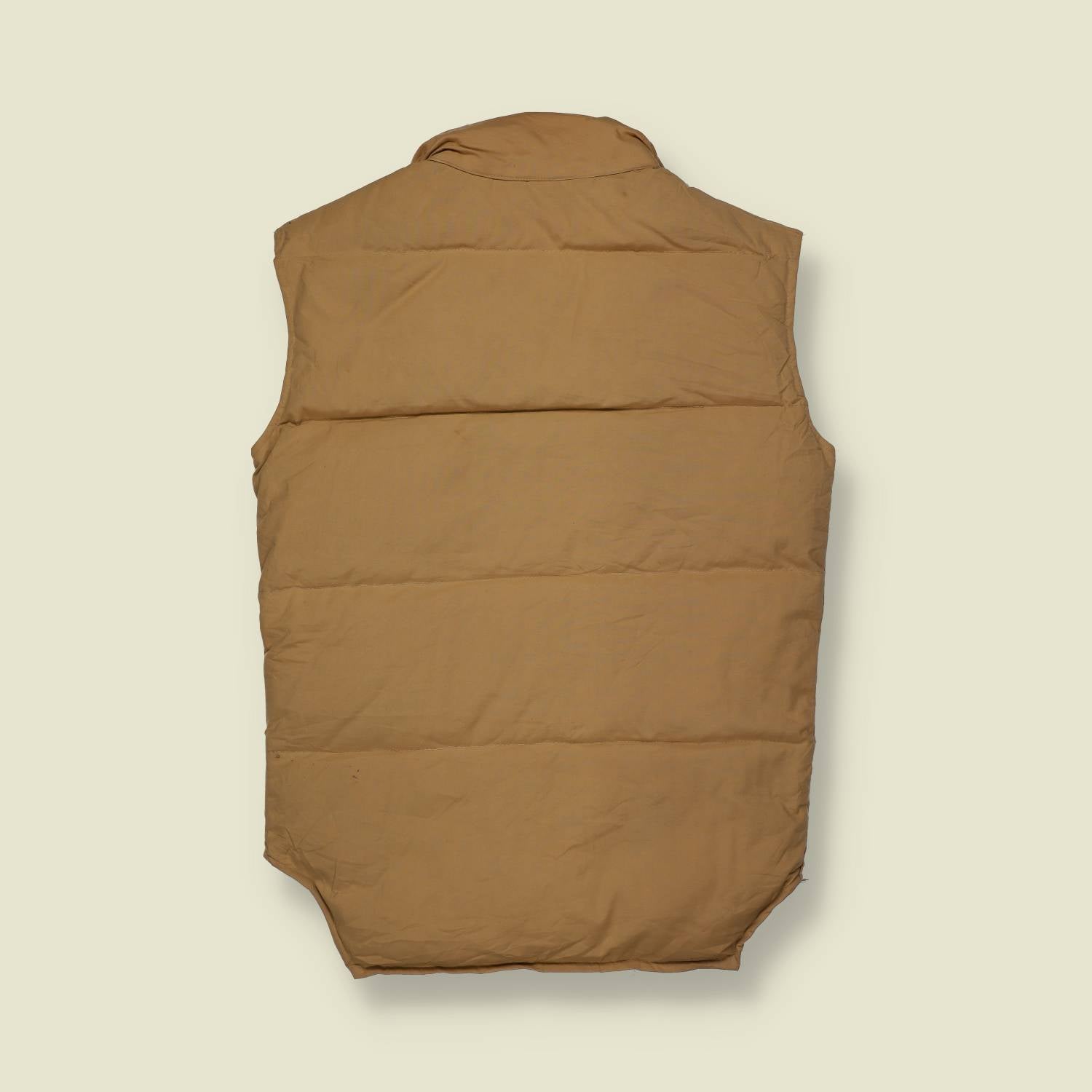 1970s | Struggle Gear | Quilted Gilet | Tan – S