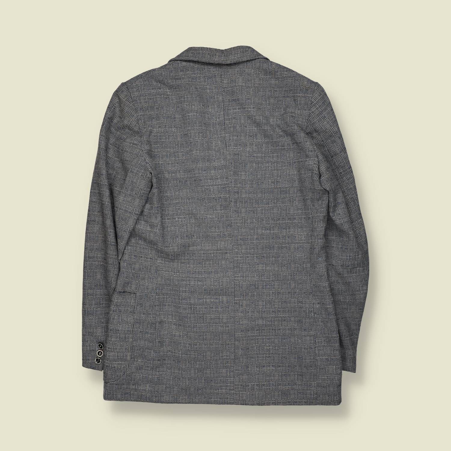 1970s | Luxor | Tailored Blazer | Grey Textured Weave - XXS